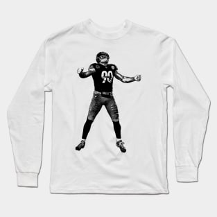 Tj Watt || Vintage Pencil Drawing Long Sleeve T-Shirt